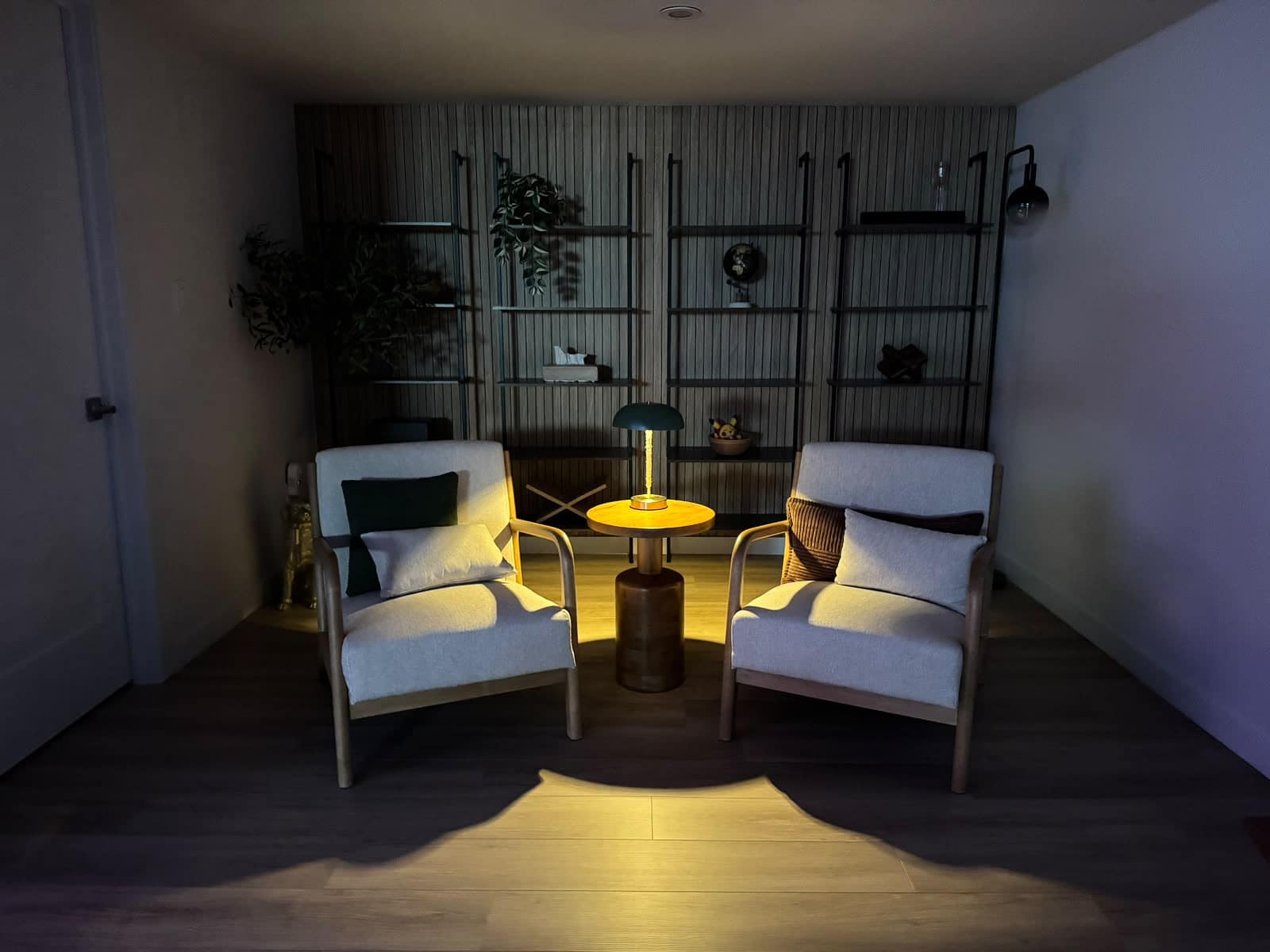 Finished reading and sitting area within a Cadavid renovation