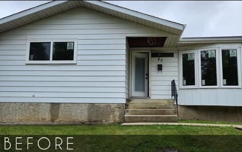 St. Albert bungalow exterior before renovation