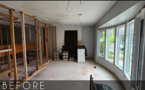 St. Albert bungalow living room before renovation