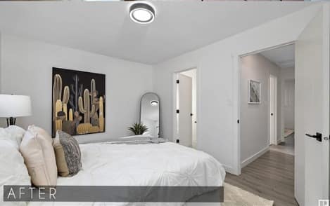 St. Albert bungalow bedroom after renovation