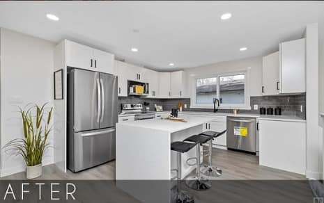 St. Albert bungalow kitchen after renovation