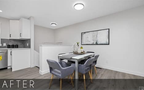 St. Albert bungalow dining area after renovation